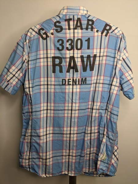 РУБАШКА С КОР. РУКАВОМ. G-STAR RAW. РАЗМЕР 50