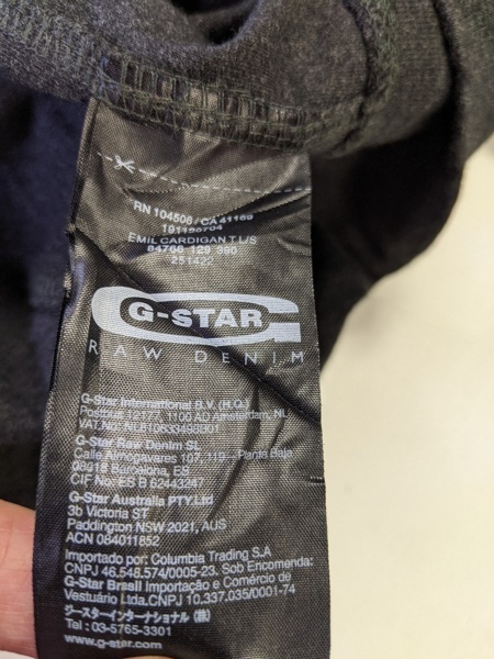 КАРДИГАН НА ПУГОВИЦАХ. G-STAR RAW. РАЗМЕР 52